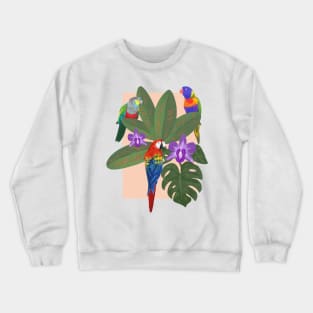 Tropical Bird Friends Crewneck Sweatshirt